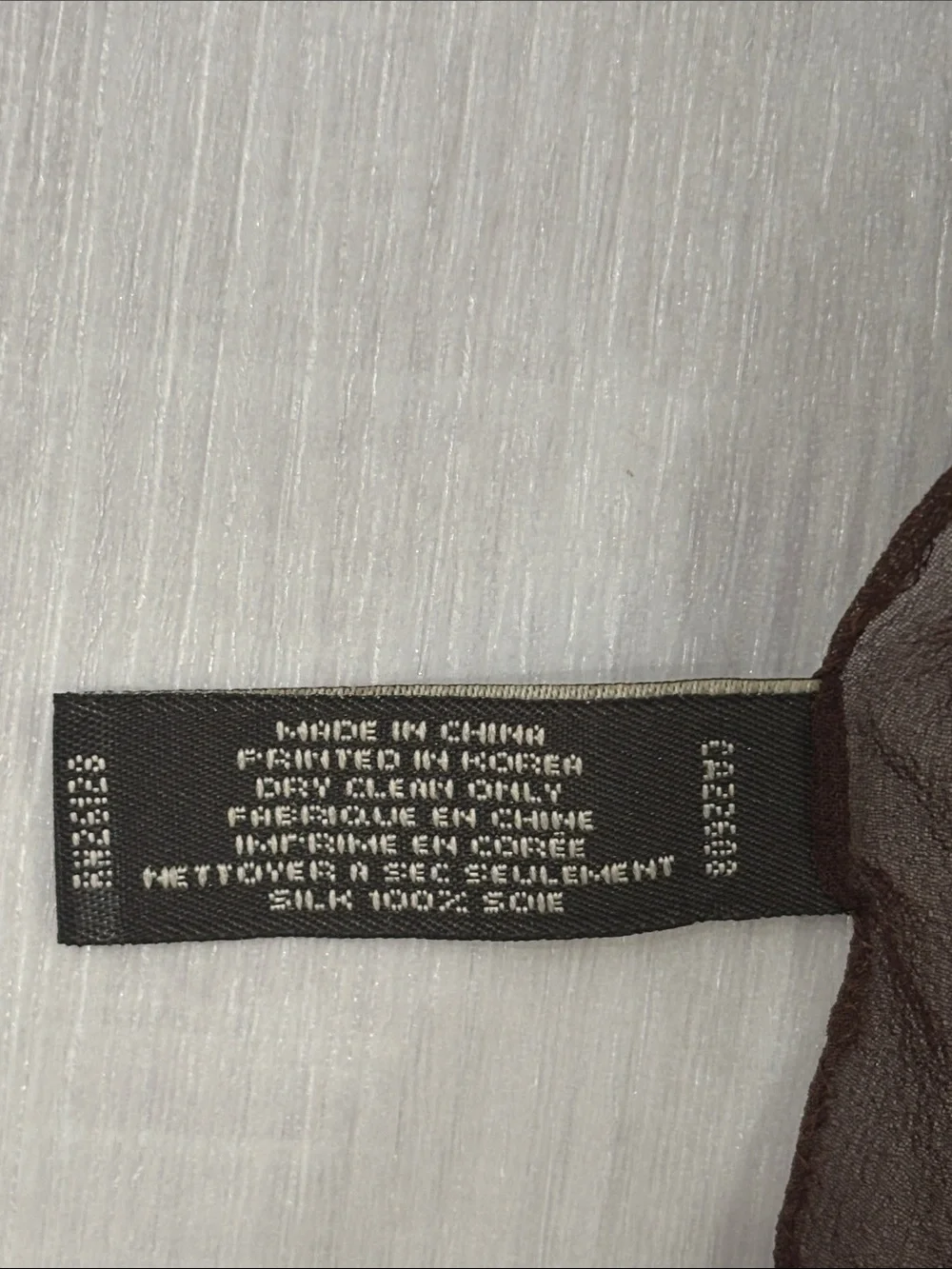 Coach Brown Logo Panel Long Scarf 100% Silk